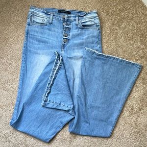 High rise super flare jeans
